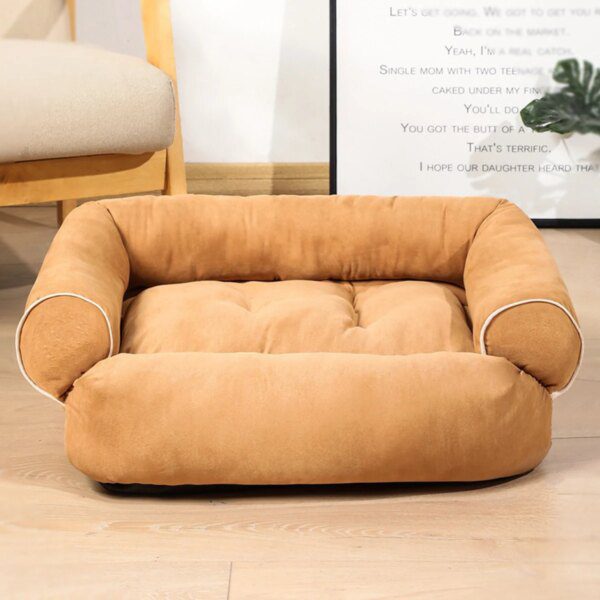 Lit chien sommeil profond style canapé coton 3 tailles