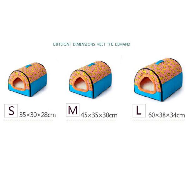 Lit pour Chien Pliable Doux & Chaud – Sac de Couchage