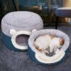 Maison pour chat & petit chien – Lit doux transformable en niche