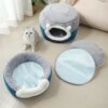 Maison pour chat & petit chien – Lit doux transformable en niche