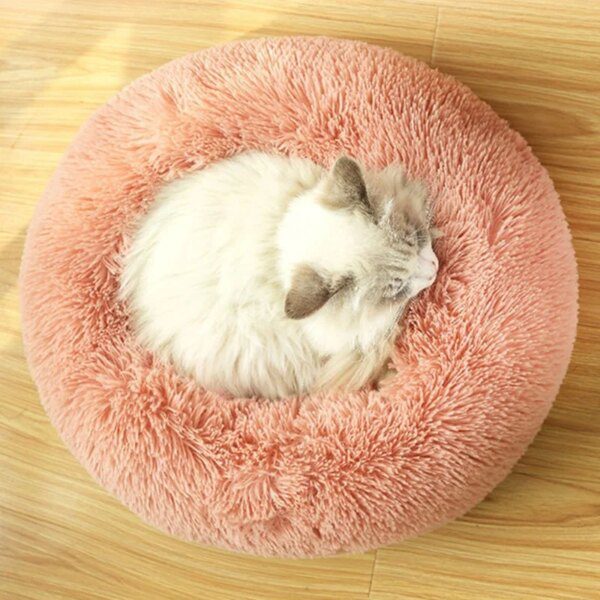 111582-048ae2.jpg Coussin chat en polymères – Lit rond en peluche longue, niche chaude