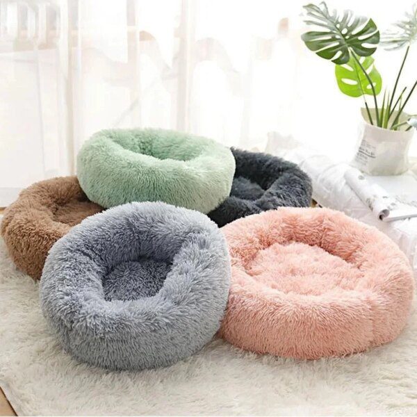 111582-4f3788.jpg Coussin chat en polymères – Lit rond en peluche longue, niche chaude