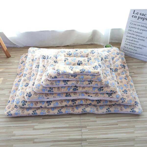 111725-e343e6.jpg Coussin pour chat Tapis de Lit Doux et Court en Peluche pour Animaux de Compagnie