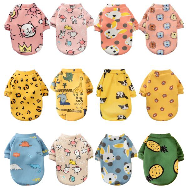 Pull à Capuche Cartoon pour Chat & Petit Chien – Sweat d’Hiver