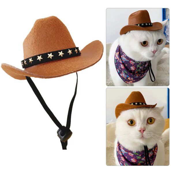 Chapeau Cowboy pour chat & petit chien – Accessoire photo western