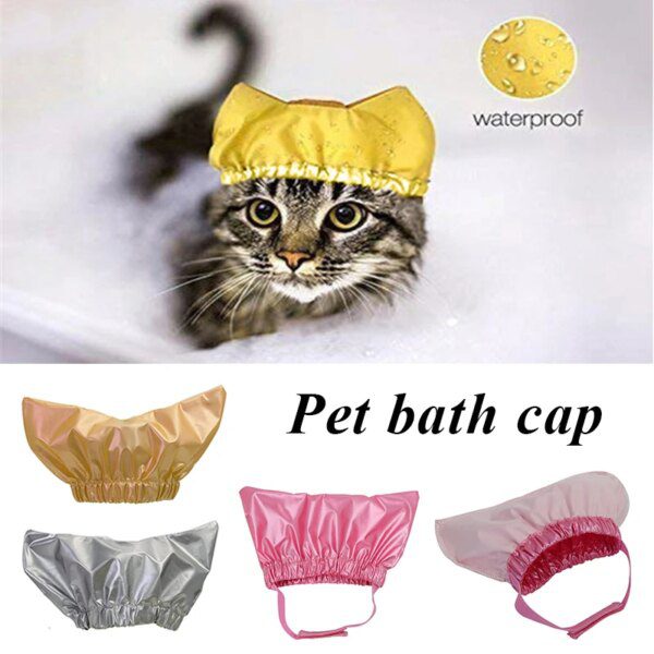 113886-71bdec.jpg Bonnet de douche réglable et imperméable pour chat & chien