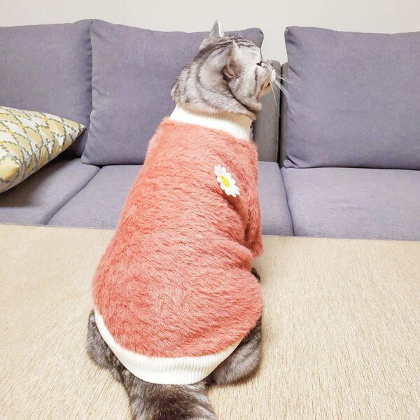 Pull Polaire Chaud pour Chat & Chien – Vêtement Uni Confort