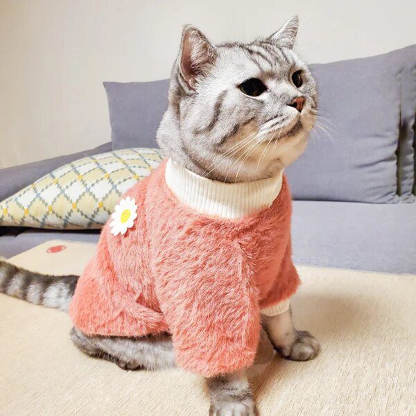 Pull Polaire Chaud pour Chat & Chien – Vêtement Uni Confort