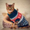 Pull Tricoté Flocon de Neige pour Chat & Petits Animaux – Spécial Sphinx