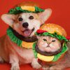 Chapeau Hamburger mignon pour chat & chien – Accessoire cartoon