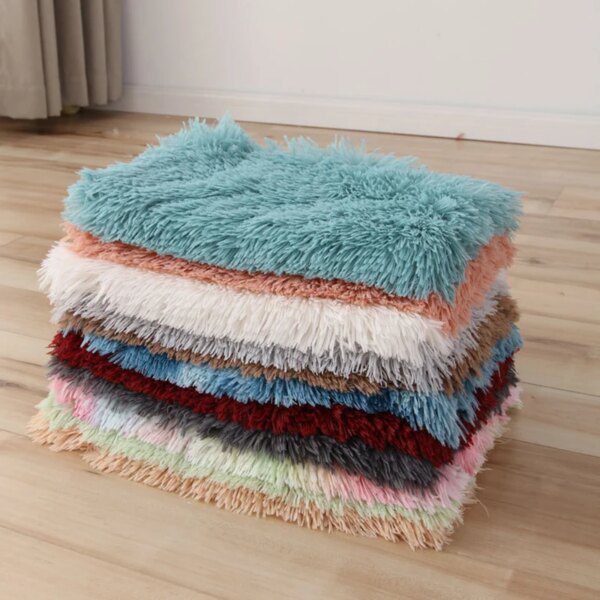 Couverture épaisse en peluche longue – Tapis de couchage chaud