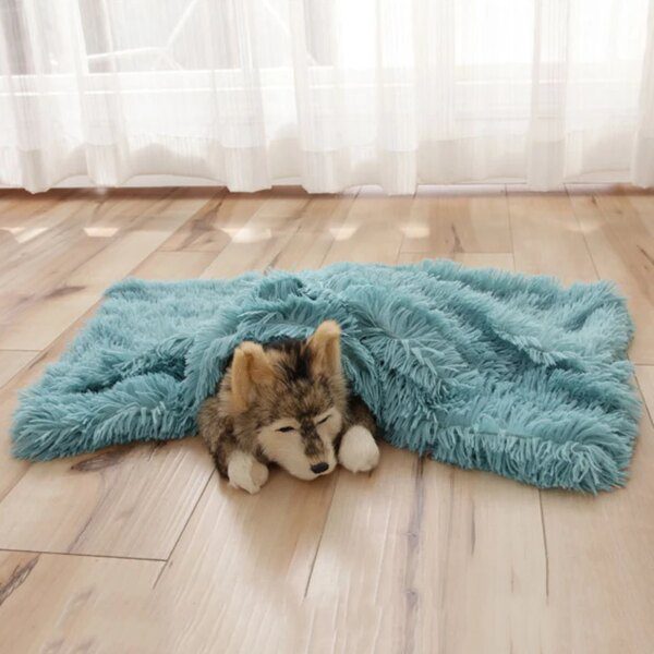 Couverture épaisse en peluche longue – Tapis de couchage chaud
