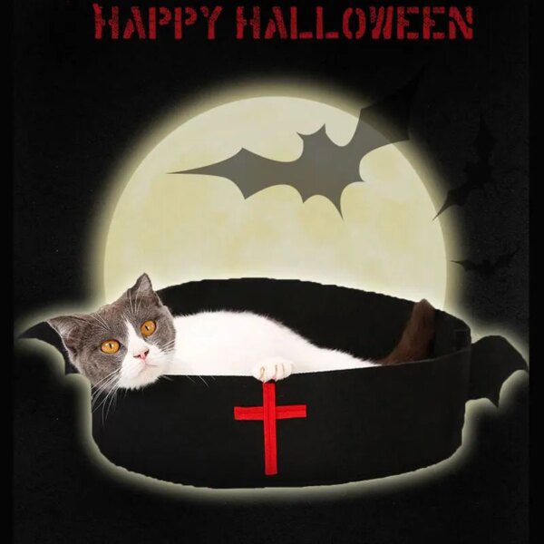 Panier Chat Lit & Niche de Noël – Grotte Festive Cocoon