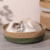 116370-983533.jpg Panier Chat Rond en Rotin Tissé à la Main – Lit Naturel