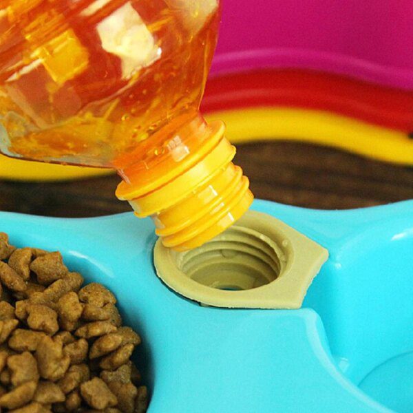 Distributeur double eau & croquettes anti-renversement