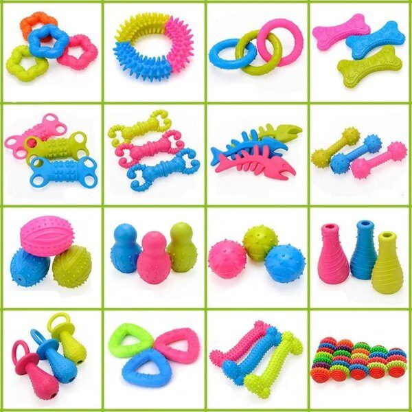 Lot de 10 Jouets Interactifs pour Petit Chien & Chiot – Mastication, Entraînement