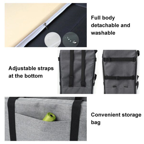 Siège Auto Central Portable & Lit de Transport Sécurisé pour Petit Chien