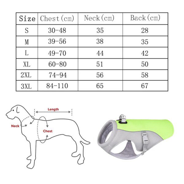 Gilet rafraîchissant respirant 3-en-1 pour chien – Été frais / Automne