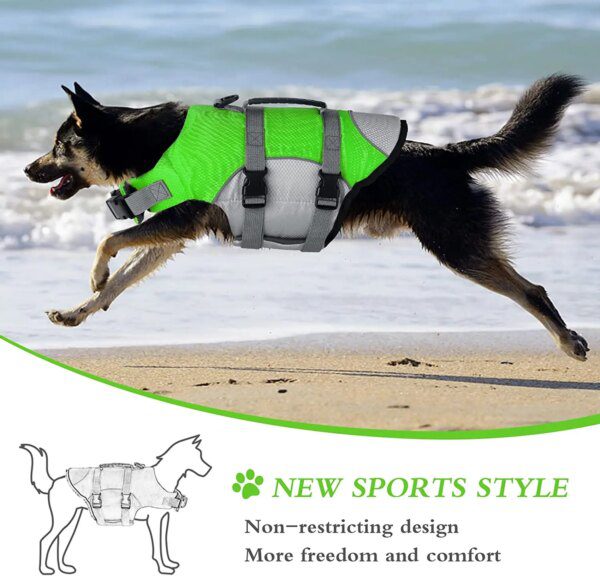 Gilet de sauvetage réfléchissant pour chien – Flottabilité sécurisée
