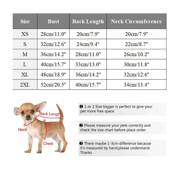 Manteau d’hiver chaud coupe-vent pour petit chien – Veste rembourrée