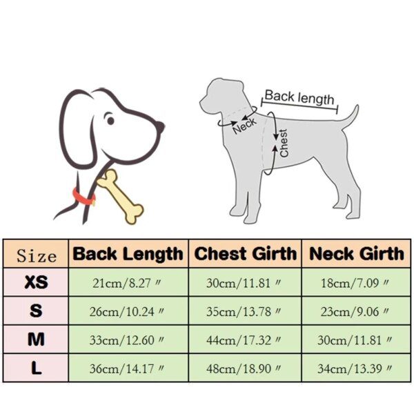 Manteau d’hiver chaud coupe-vent pour petit chien – Veste rembourrée
