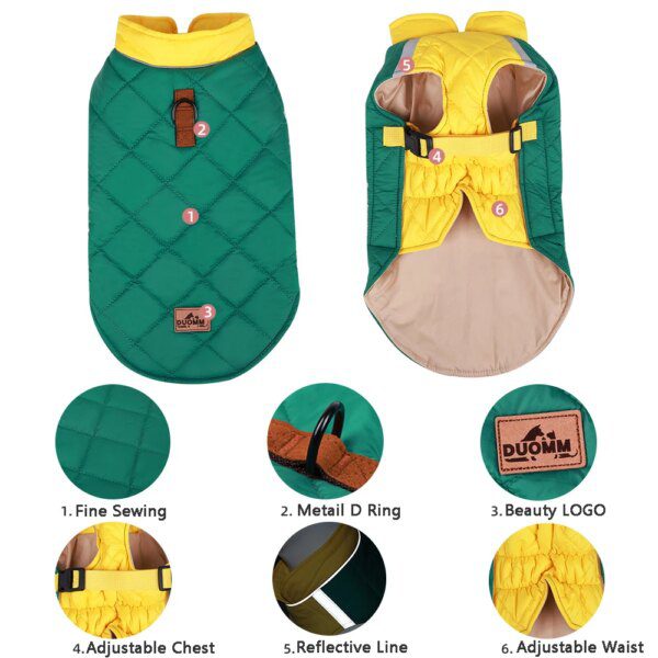 Veste imperméable d’hiver pour chiens moyens & grands 🧥 protection totale