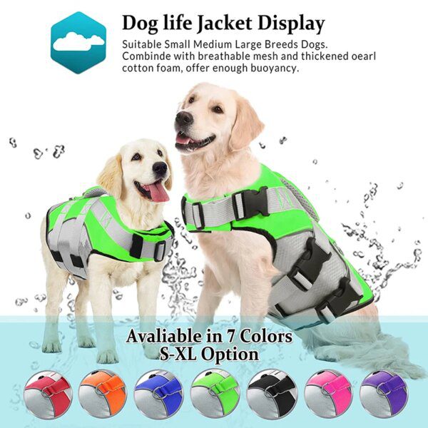 Gilet de sécurité d’été pour chien 🌊 flottaison stable & contrôle immédiat