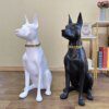 Statue de Chien Pinscher en FRP – Sculpture de simulation artisanale