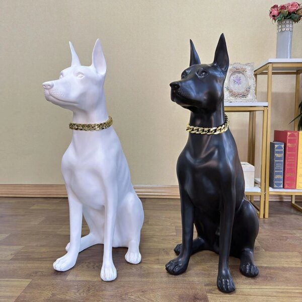 Statue de Chien Pinscher en FRP – Sculpture de simulation artisanale
