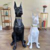 Statue de Chien Pinscher en FRP – Sculpture de simulation artisanale