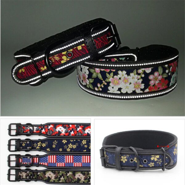 Collier Réfléchissant Haute Visibilité pour Chiens Moyens & Grands – Sécurité