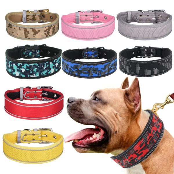 Collier Réfléchissant Haute Visibilité pour Chiens Moyens & Grands – Sécurité