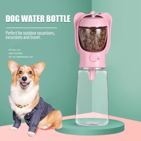 gourde pour chien Bouteille d'eau Portable avec bol pour chien, multifonction