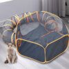 Tunnel de Jeu Respirant 2-en-1 pour Chat & Petits Animaux