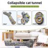 Tunnel du Chat Pliable 3 / 4 / 5 Voies – Jeu Interactif