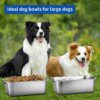 Grand bol en acier inoxydable 4,5 L pour chien & chat – Nourriture