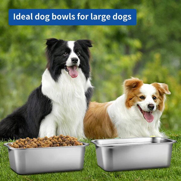 Grand bol en acier inoxydable 4,5 L pour chien & chat – Nourriture