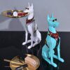 Statue Majordome Escaldog – Sculpture chien en résine avec boîte