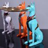 Statue Majordome Escaldog – Sculpture chien en résine avec boîte