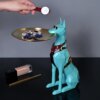 Statue Majordome Escaldog – Sculpture chien en résine avec boîte