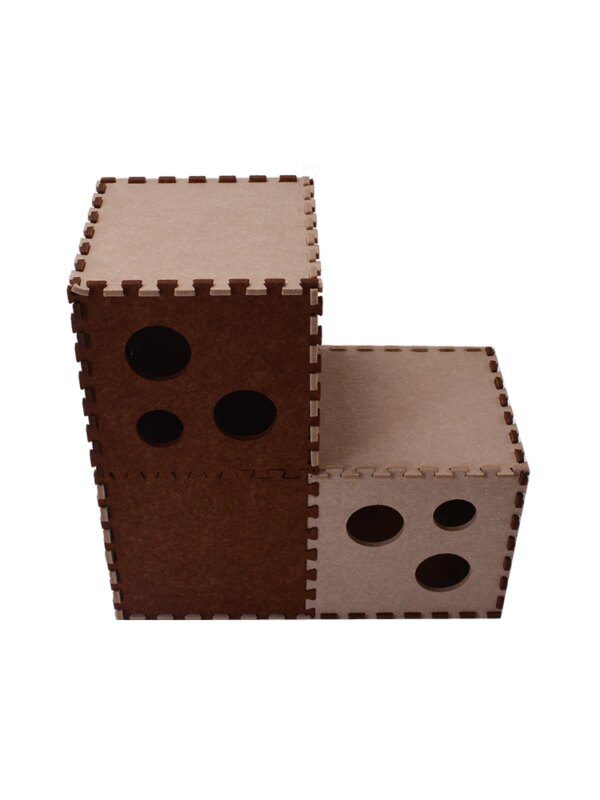 Tunnel du chat pliable à double couche pour chat, planche à gratter en feutre