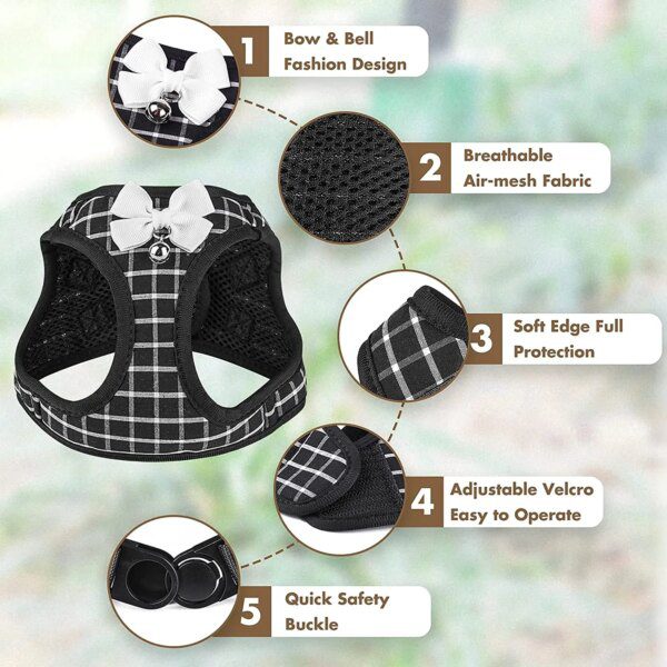 121914-399623.jpg Harnais Chat Anti-Fugue Réglable en Maille Respirante