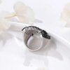 Spinelle noire danger – bague en argent Sterling 925 pur pour femmes, 4 Carats