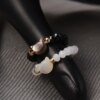 spinelle noire danger Bague chat noir pour femmes, mode coréenne, pierre de cristal