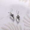 spinelle noire danger – boucles d'oreilles en forme de cœur pour femme, bijou fin en argent Sterling 925