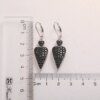 spinelle noire danger – boucles d'oreilles en forme de cœur pour femme, bijou fin en argent Sterling 925