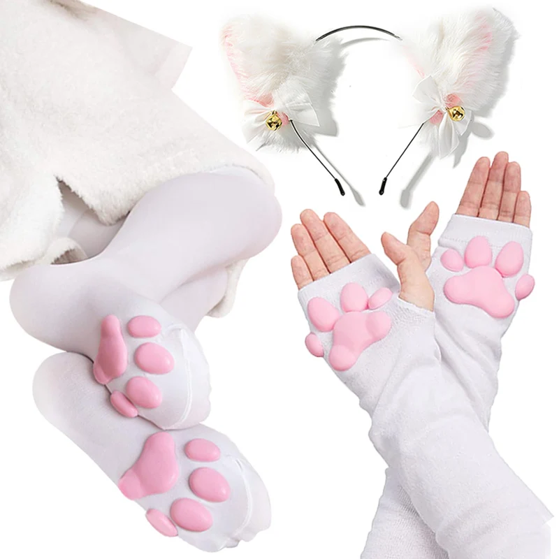 chaussettes pattes de chat Ensemble de chaussettes patte de chat pour filles et