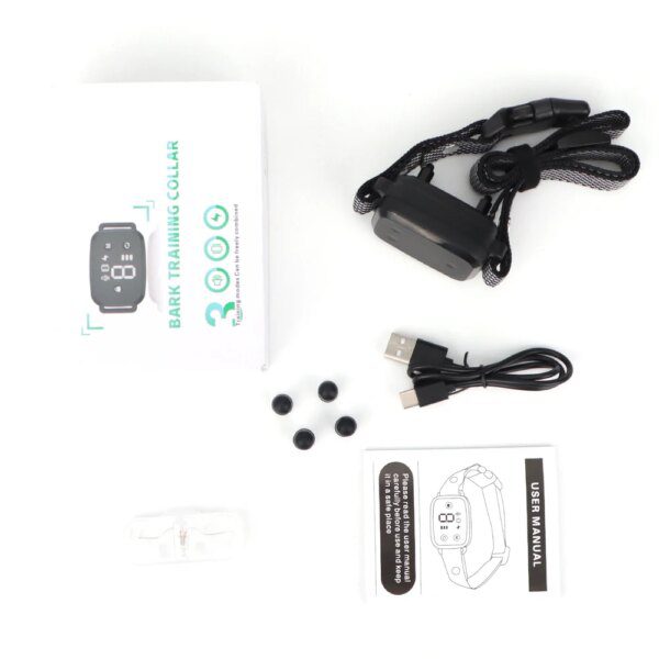 Collier Intelligent Anti-Aboiement – Affichage HD, Rechargeable