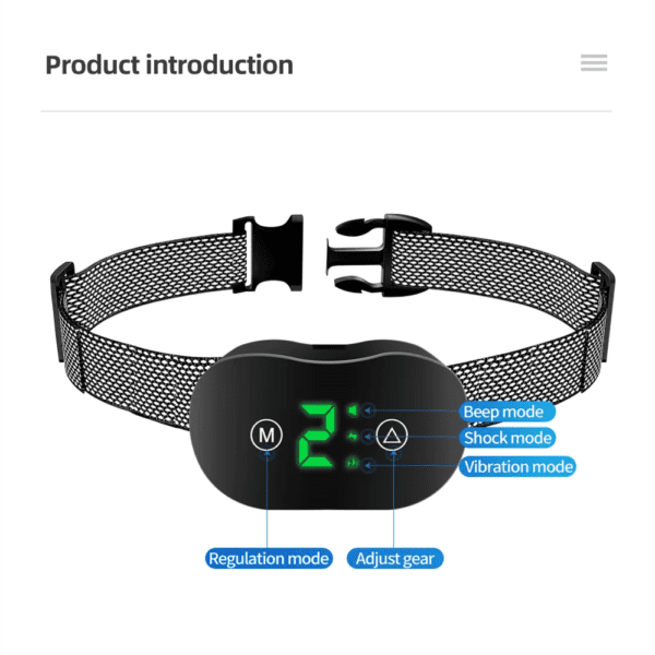 Collier Anti-Aboiement Automatique Intelligent – Sans Télécommande