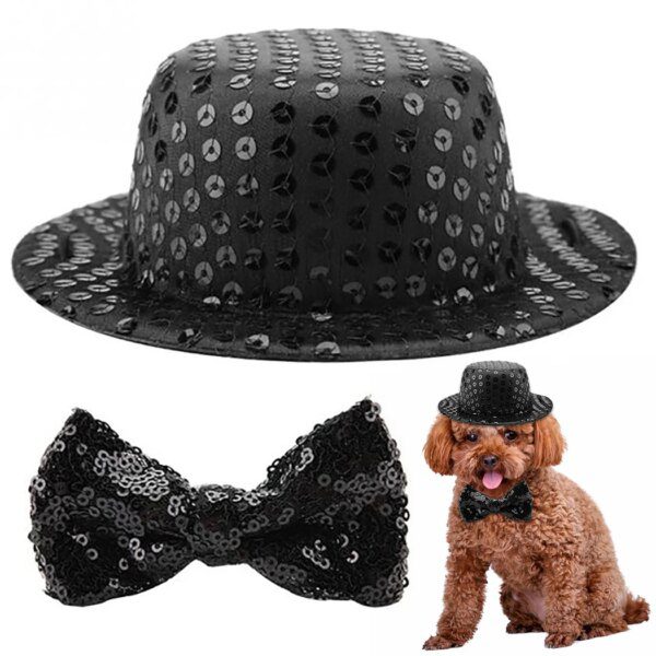 126167-8729b3.jpg Ensemble de Décoration Chic pour Chien – Chapeau & Nœud Papillon